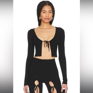 Aiden Tie Front Cardi in Black
h:ours